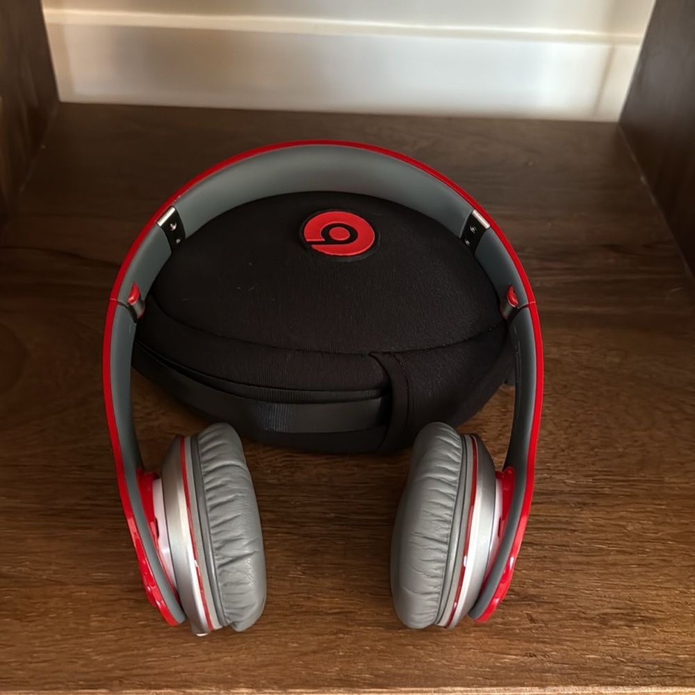 Beats by Dre Red and Gray On-Ear Wired Headphones